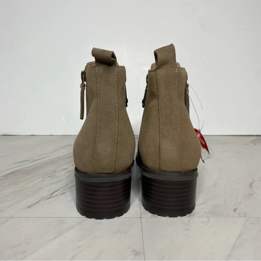 New! Blondo Samara Gray Tan Suede Bootie 9M